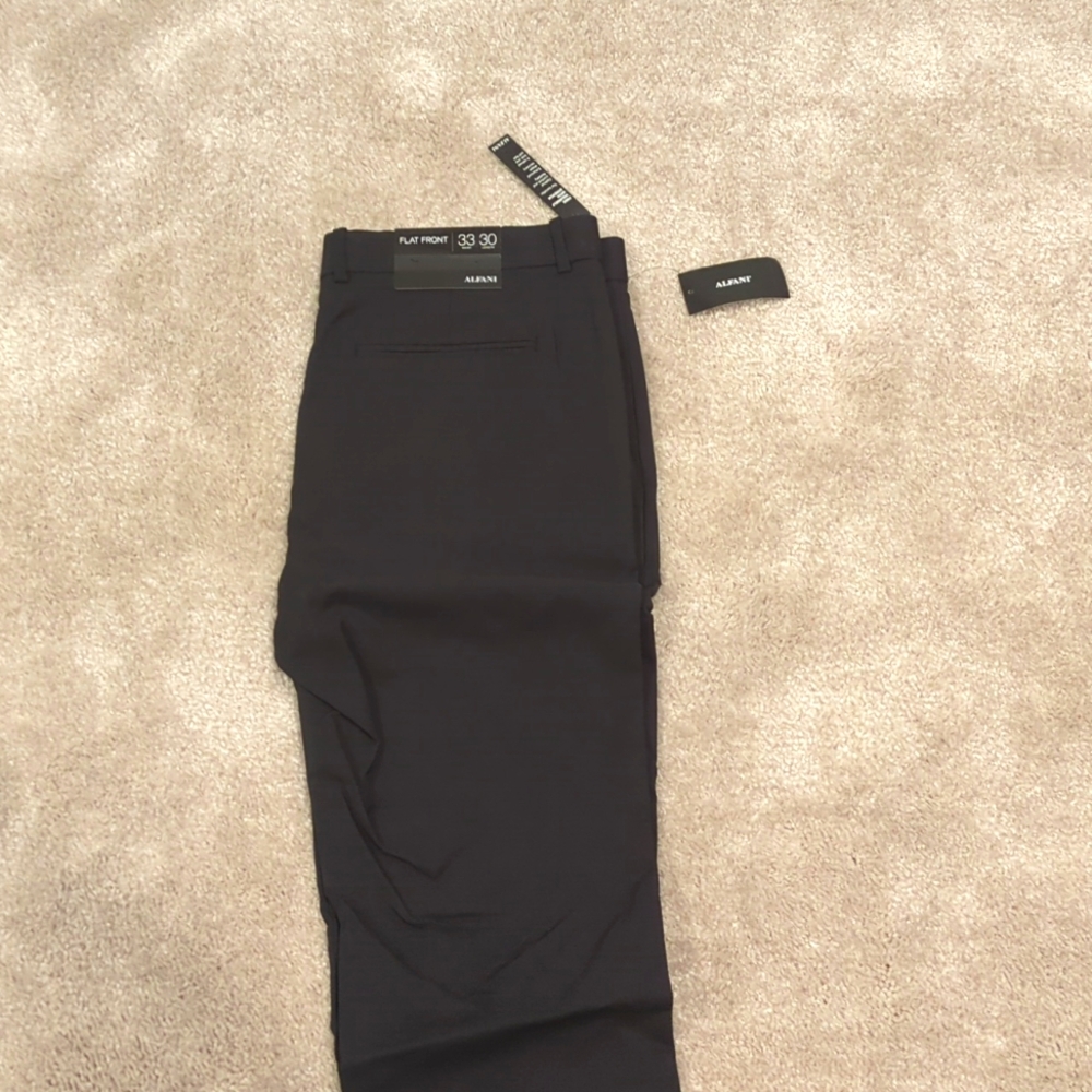 Men's alfani black slacks w33 l30 nwt